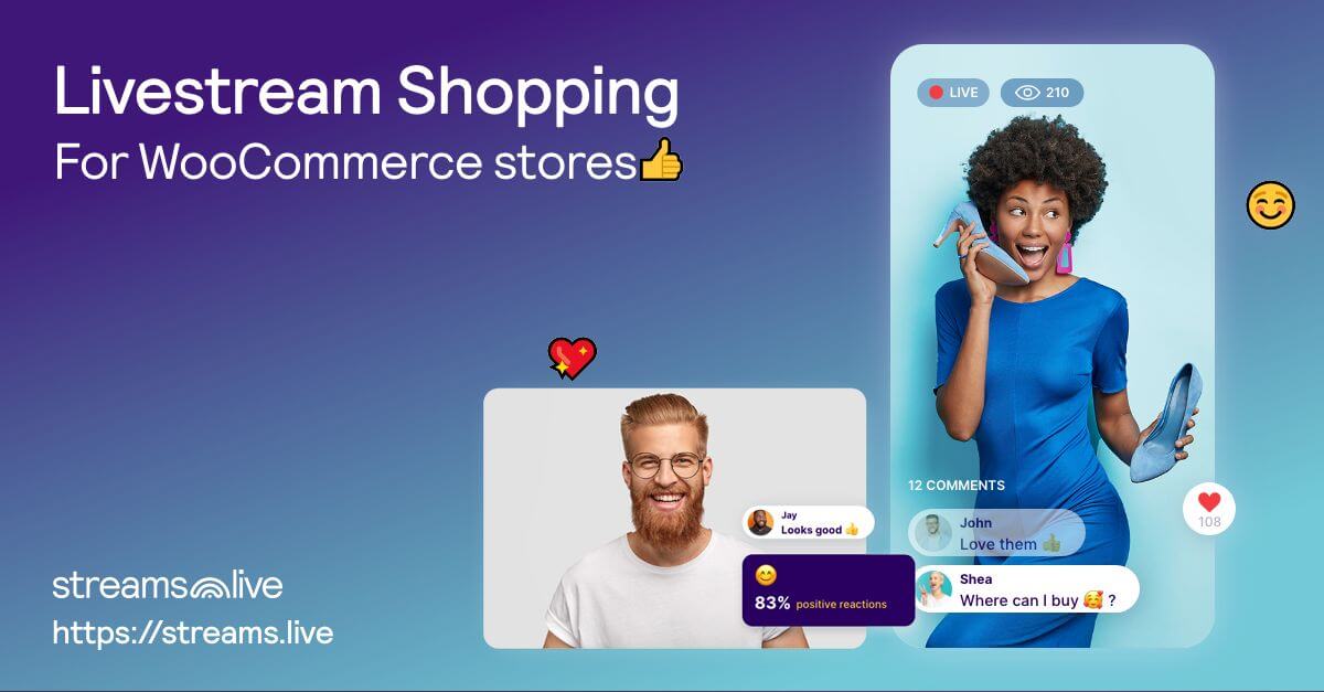 Streams.live и Live Shopping for WooCommerce плъгин за пазаруване на живо